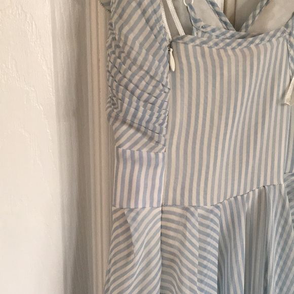GUESS Blue and White Stripe Dress 4 - Picture 5 of 10